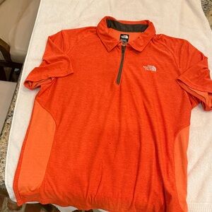 The North Face Men's Orange Short-Sleeve Half-Zip Performance Polo